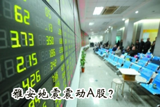 雅安地震震動Ａ股？