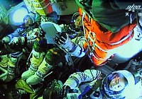 航天員在做準備工作