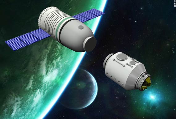 神舟十號載人飛船軌道艙和返回艙分離