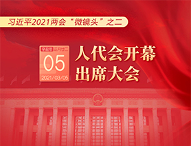 習近平2021兩會“微鏡頭”之二：3月5日 人代會開幕，出席大會